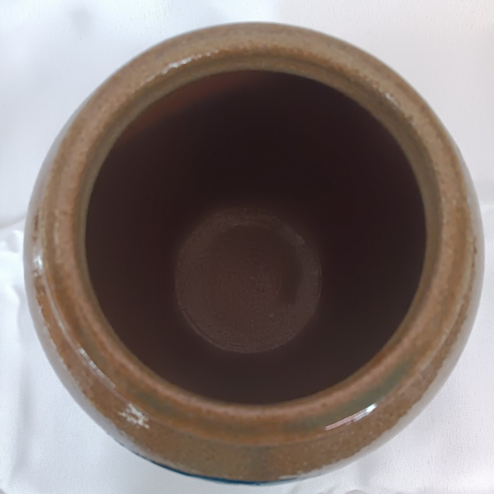 Studio Art Pottery Vase with Raised Abstract Design