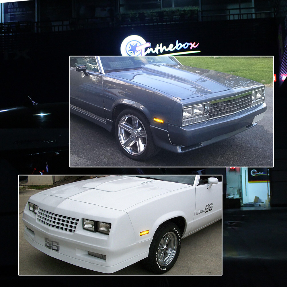 For 78-87 El Camino & Caballero Amber/Red LED Side Marker Parking Light Lamp Set