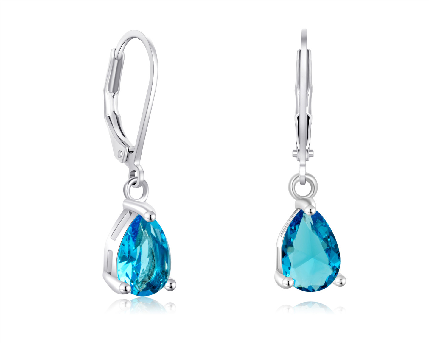 Buyless Fashion Girls And Women Teardrop Dangle Earrings With Leverback CZ Stone