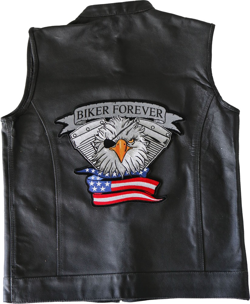 Biker Forever Eye Patch Eagle Patch - 12x10 inch - PL6941