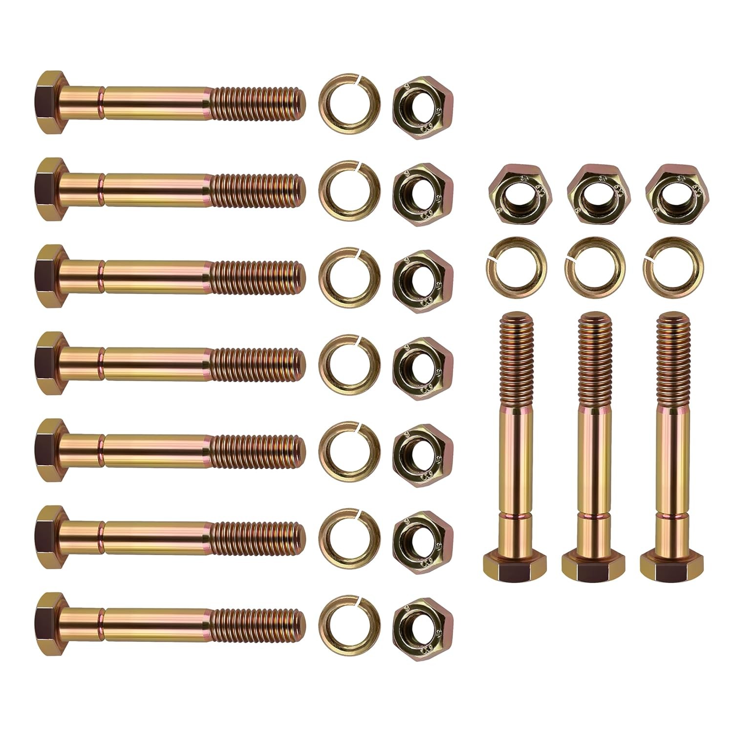 10 x 70060-02808 Shear Bolts Fits Kubota BX2750 Snowblower 5/16inx2-1/4in Gold