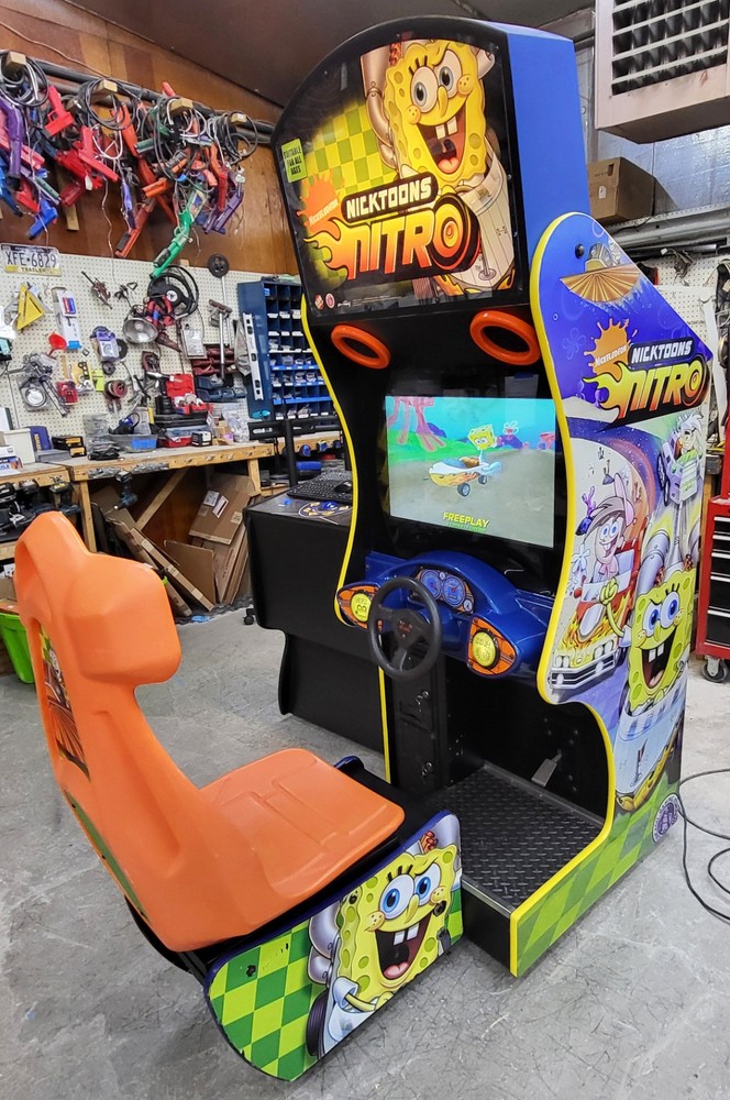 Nickelodeon Nicktoons Nitro Arcade Sit Down Driving Racing Arcade - 32" LCD (#1)