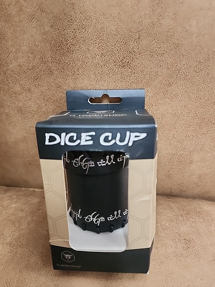 Q-Workshop Dice Accessory Elven Dice Cup Leather Black Silver