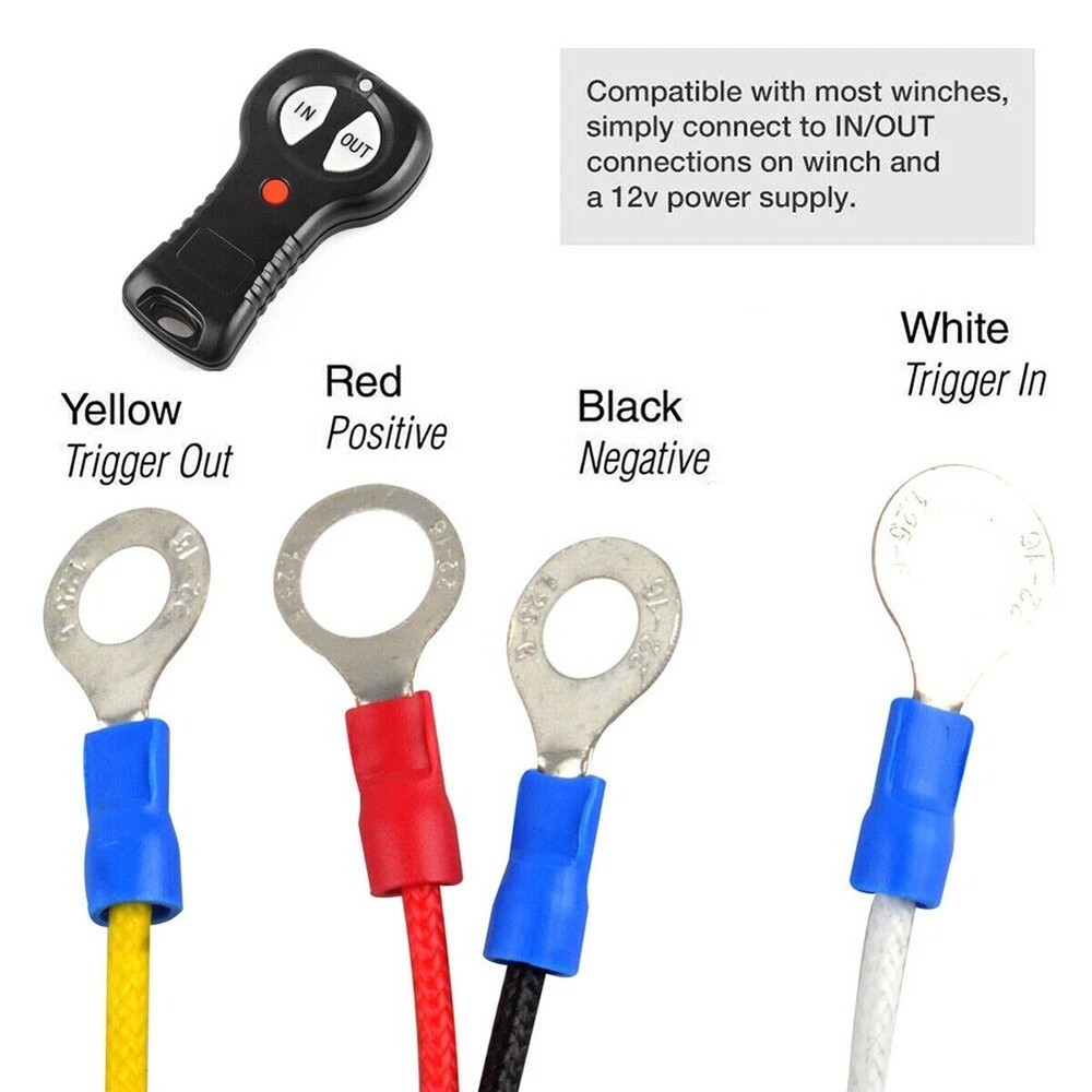 12V Wireless Winch Remote Control Switch Receiver Kit Universal for Truck 1Pair