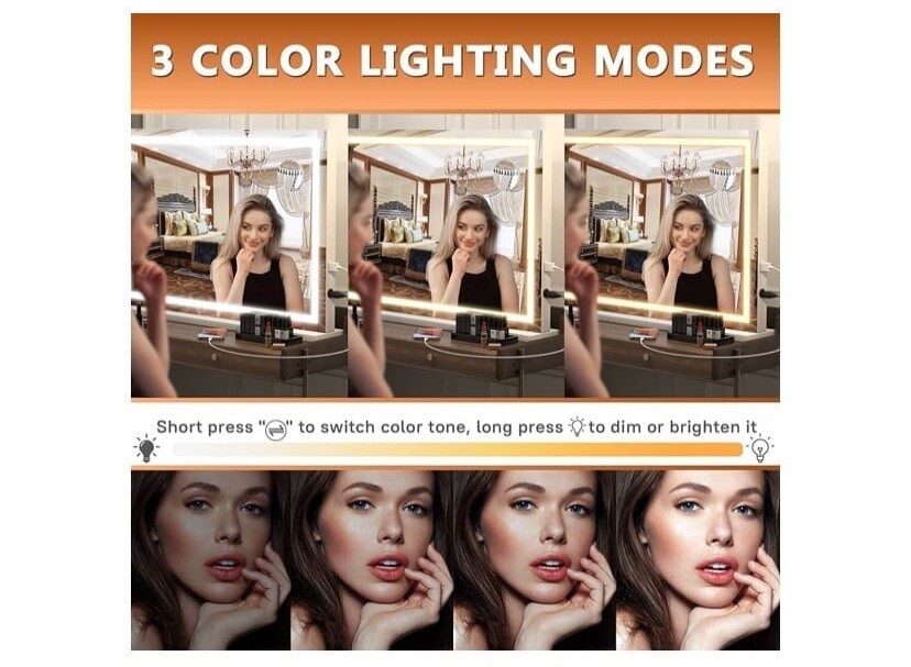 Hasipu 32x22” Touch Screen LED MakeUp Mirror
