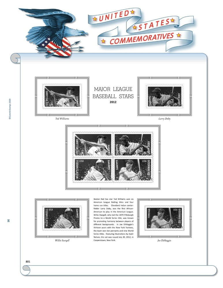 2012 U.S. Commemorative Singles COMPLETE Supplement (White Ace Alternative)