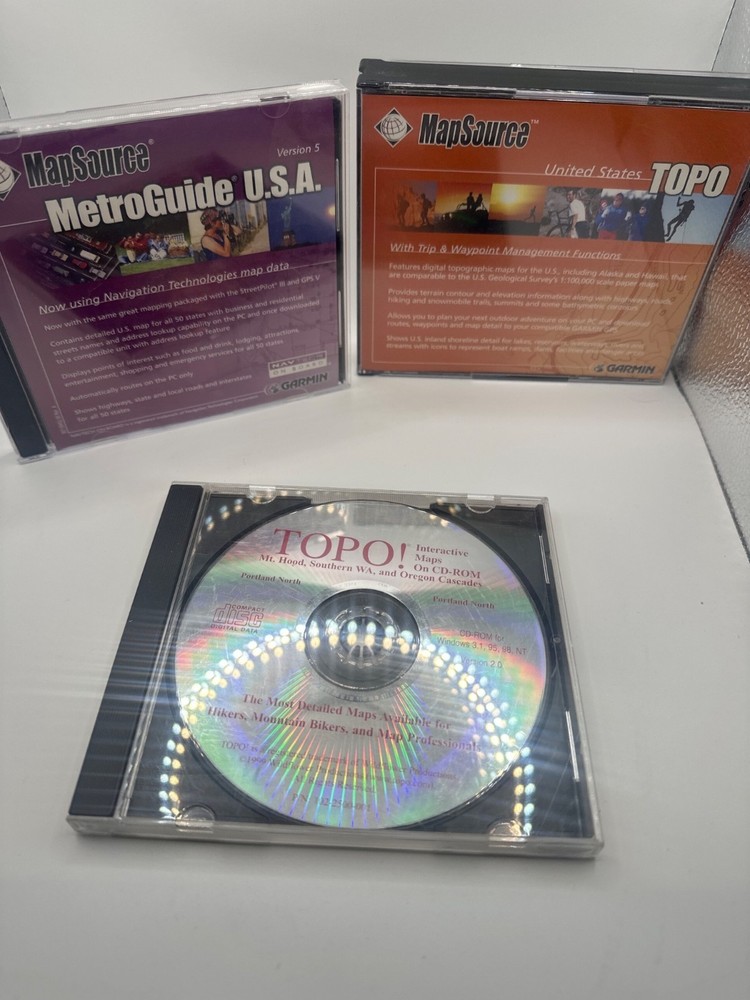 Garmin MapSource MetroGuide USA Version 5 & United States TOPO Software Discs