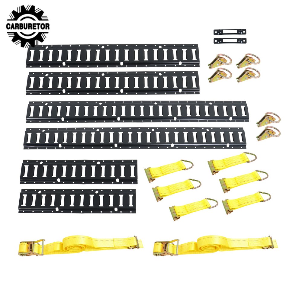 22 Pcs Mixed Size 2ft 3ft 4ft Black E Track Rails Complete Kit With Hardware
