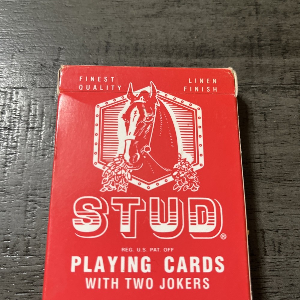 Stud Playing Card Red Deck Poker Size Linen Finish Distribute Walgreens Complete
