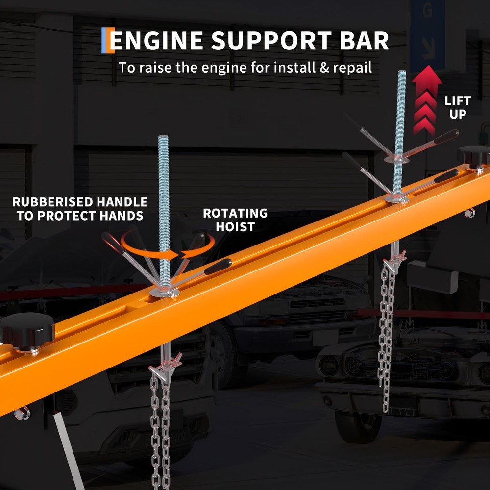 DEXSO Engine Support Bar 1100 Lbs Capacity Engine Transverse Bar Engine Hoist...