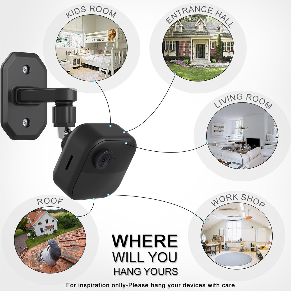 2 Pack Wall Mount Bracket for Blink Outdoor 4/3 XT XT2 Mini Adjustable