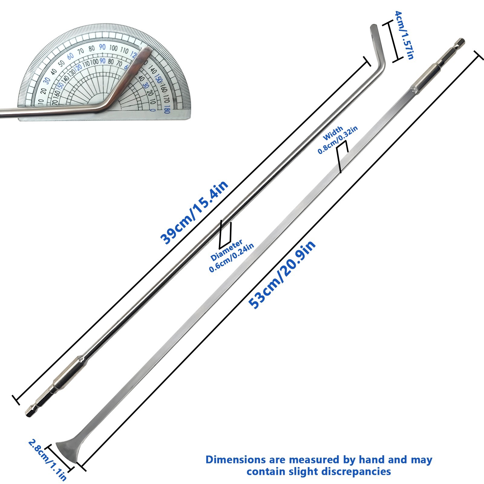 20 Pcs Paintless Dent Removal Push Rods Kit, Automotive Panel Dent Removal Hooks