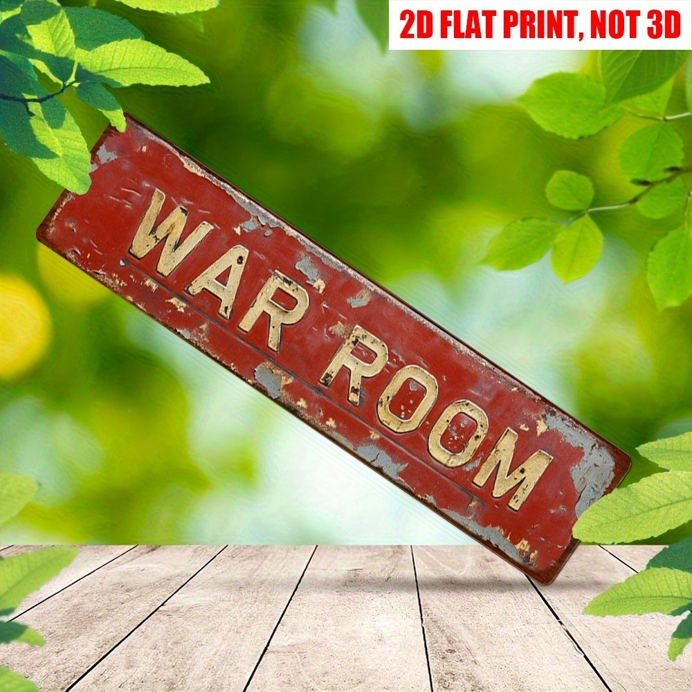 Vintage War Room Metal Signs Retro Military Decor Home Office Game Room Bar 4×16