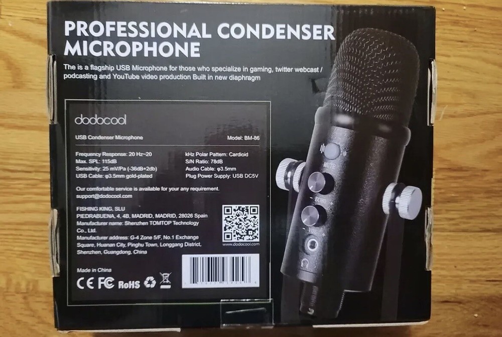 DODOCOOL PROFESSIONAL CONDENSER MICROPHONE