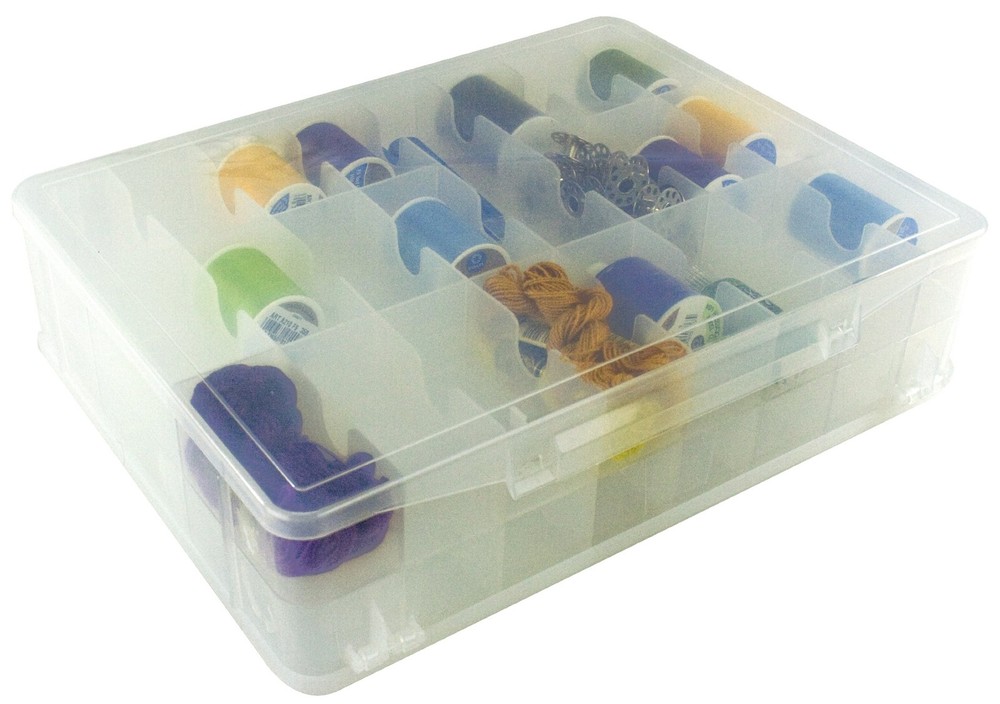 Creative Options Double Sided Thread Organizer Box 14.5 Storage Solution