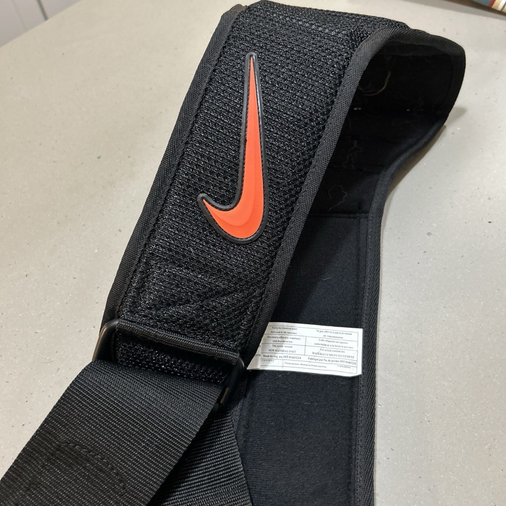 Nike Structured Weight Lifting Belt Adjustable Fit Black EUC Training