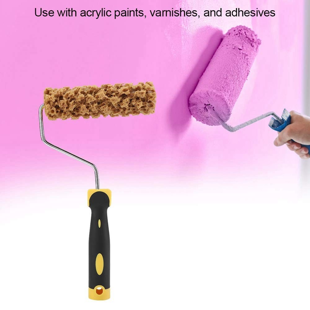 Texture Paint Rollers, 6" Texture Pattern Paint Roller Brush with Handle Deco...