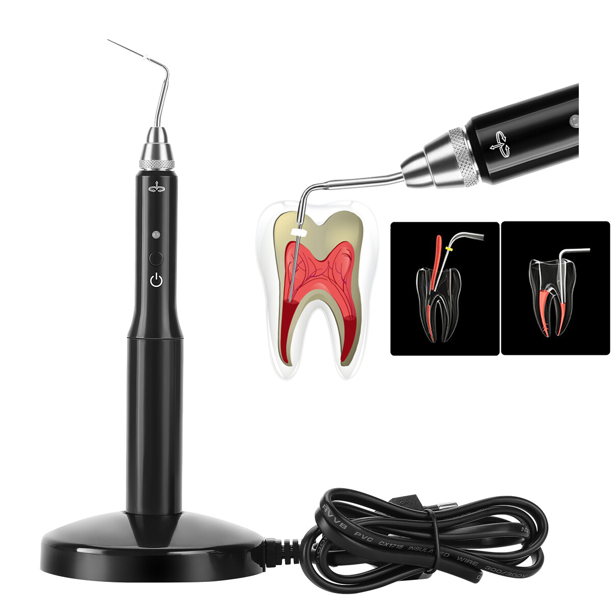 Dental Wireless Eododontic Gutta Percha Obturation System Endo Heated Pen+2 Tips