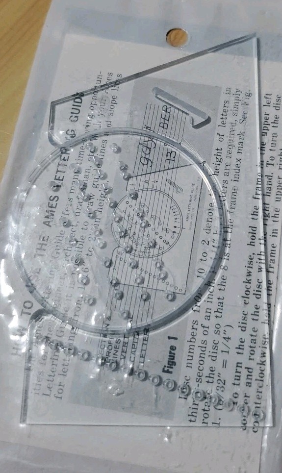 Vtg NIP Ames Lettering Guide Template Drafting Architecture Technical Drawing