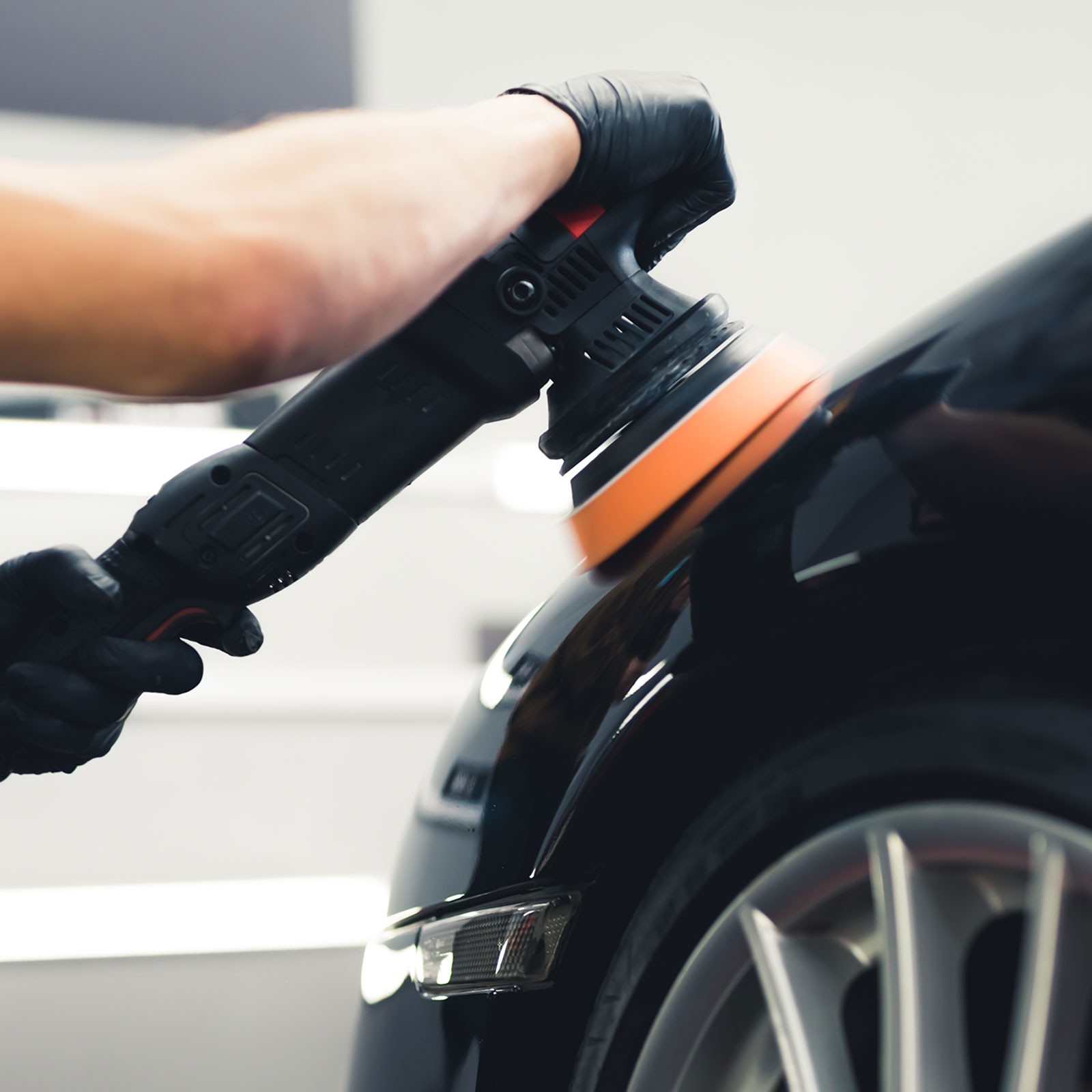 2pcs Buffing Sponge Pads 6" Polishing Wheel Waffle Finishing Grip Pad Black