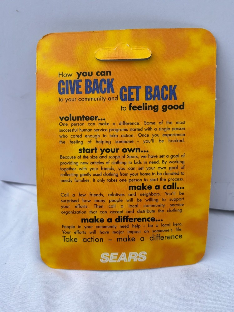 YoYo Sears Advertising 'Give Back' 'Get Back' Volunteer Program New