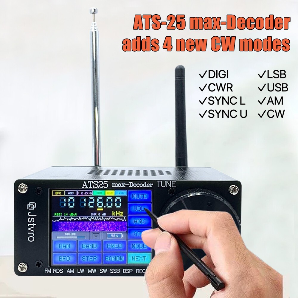 ATS-25max-Decoder Si4732 Full-Band Radio Rece-iver DSP FM LW New Code