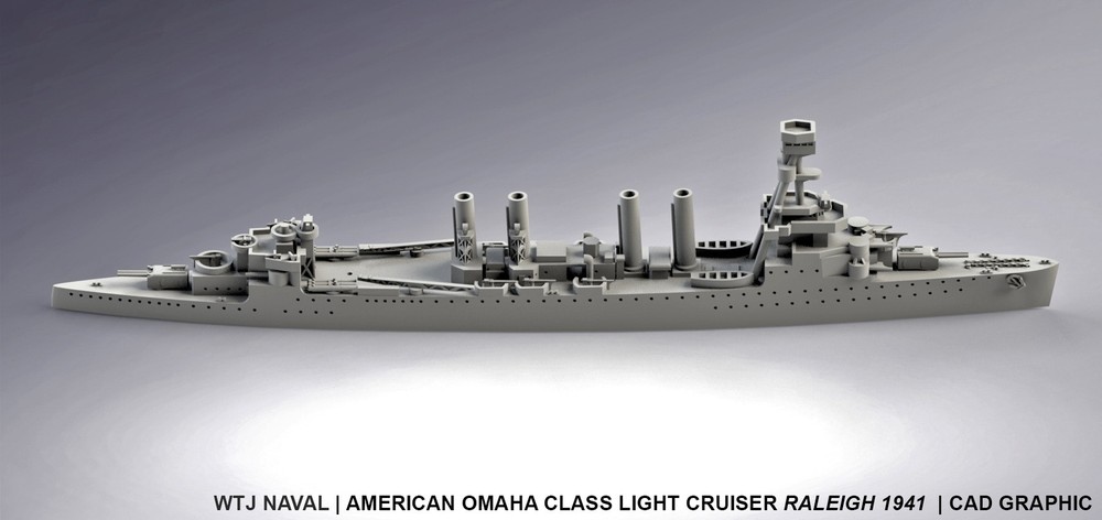 1:1250 WW2 USS Raleigh