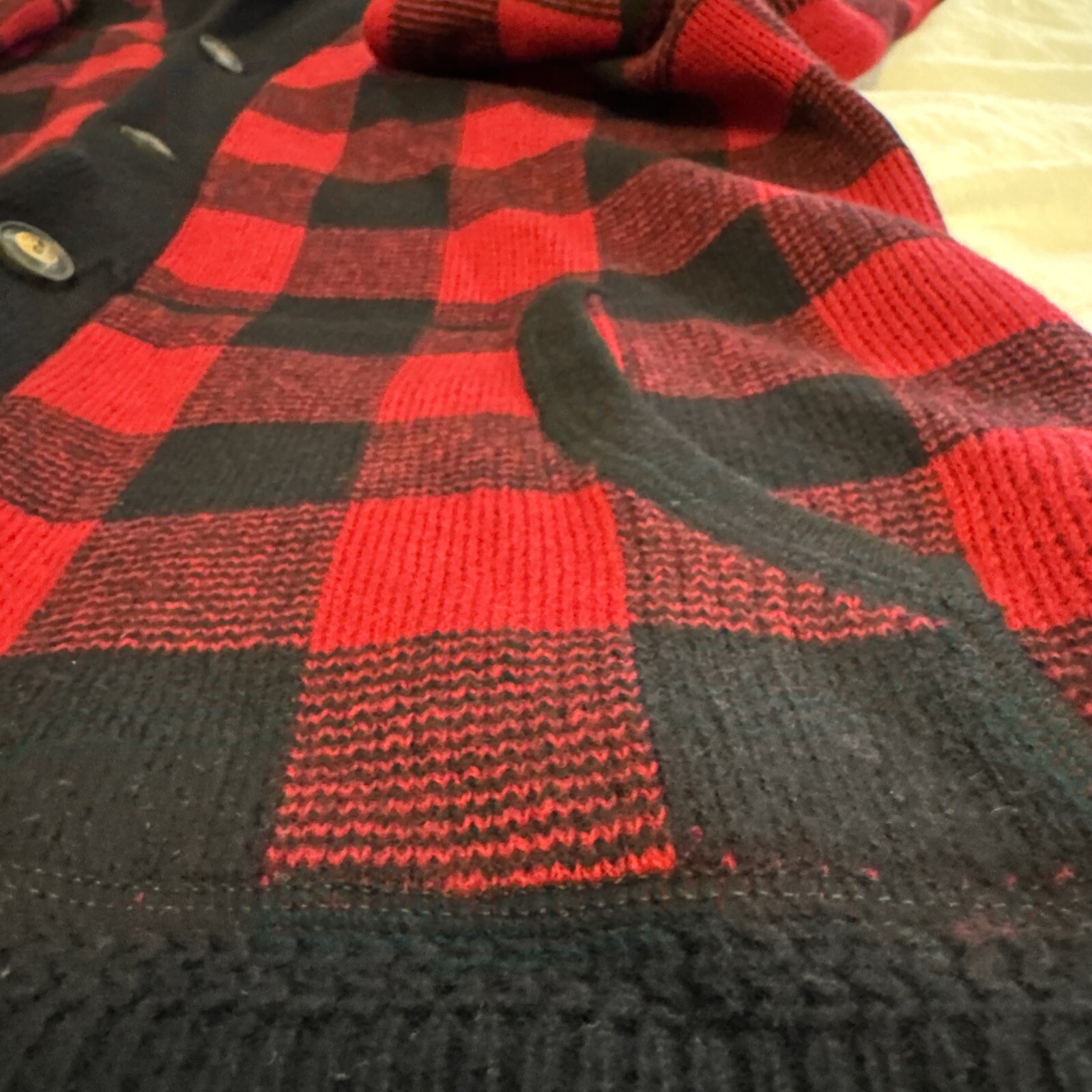 Polo Ralph Lauren Wool Buffalo Plaid Shawl Cardigan Sweater Men’s Large NWT $298