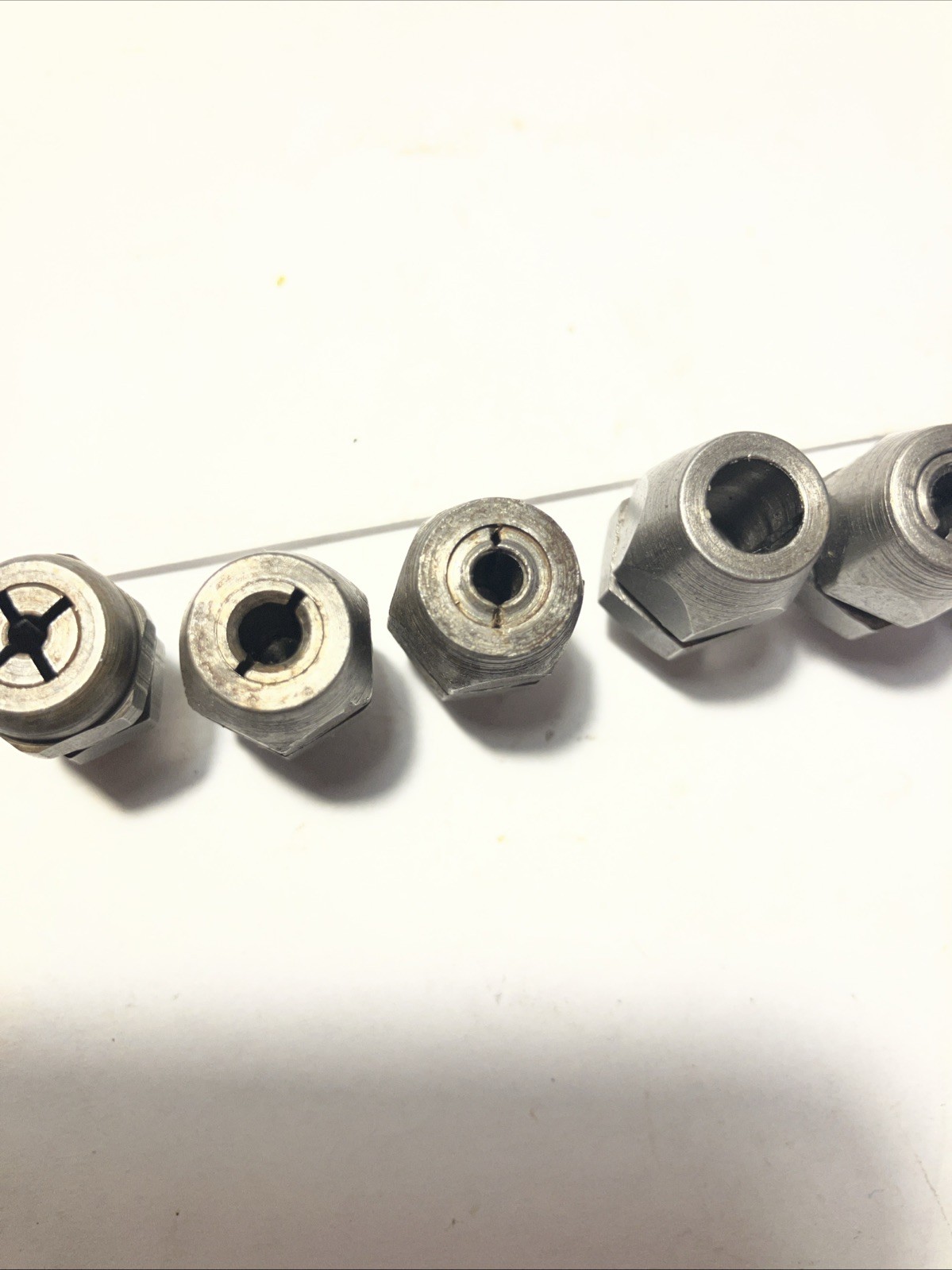 Vintage Aircraft Aviation Tool Threaded Angle Drill Bit Reamer Collets Holder