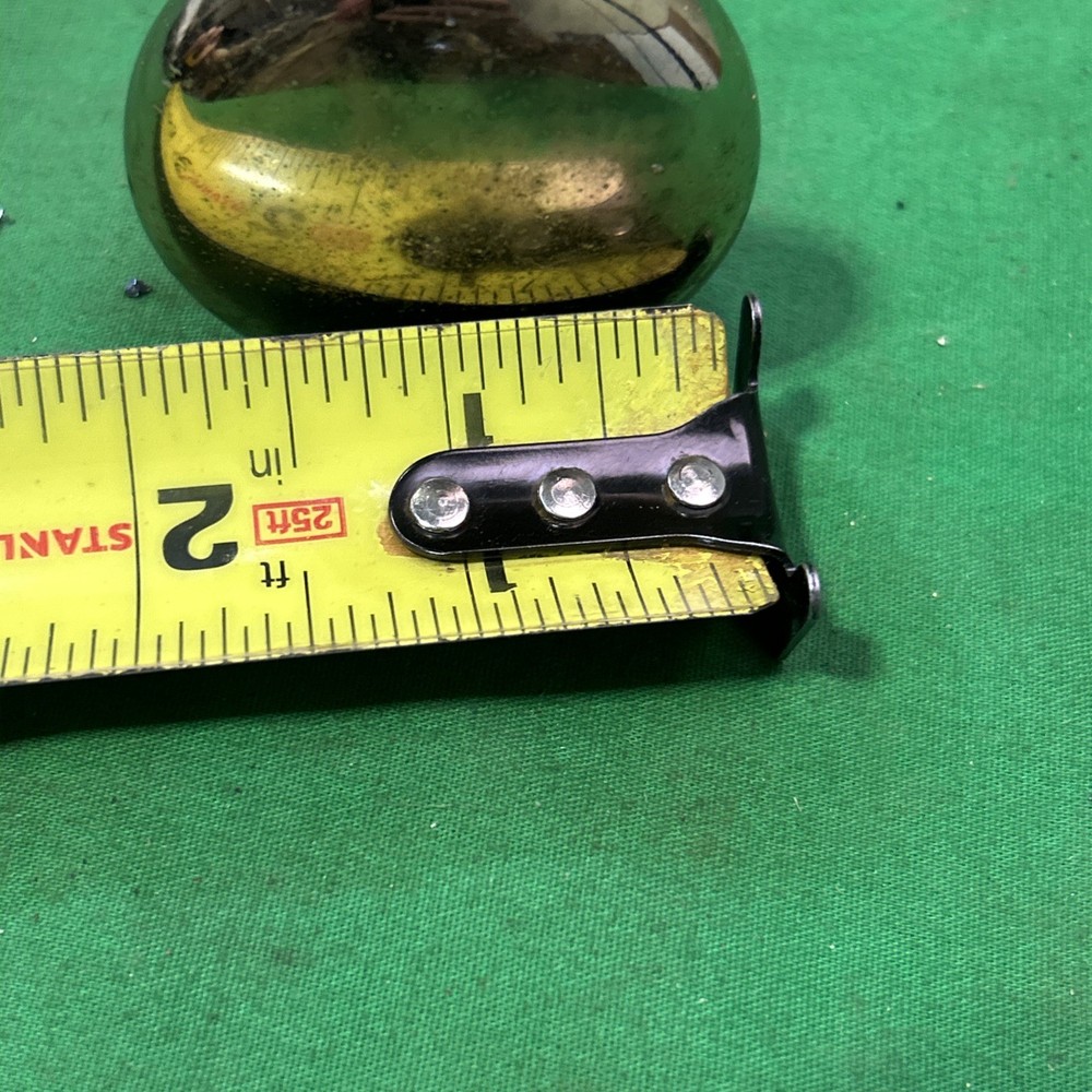 Two 2” Antique Brass Door Knobs W/ Treaded Spindle