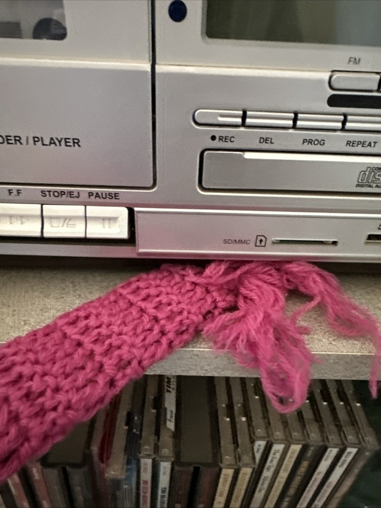 Cobweb Duster Eco-Friendly Reusable Handmade Crochet Deep Pink Corner Cleaner