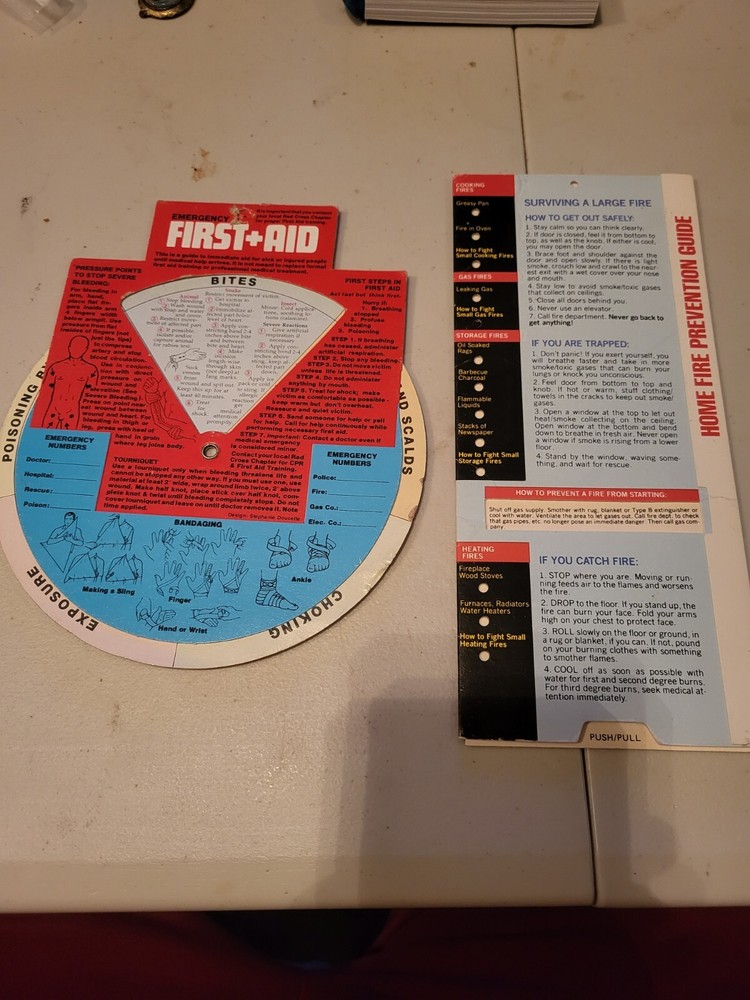 First Aid And Fire Prevention Adjustable Cards