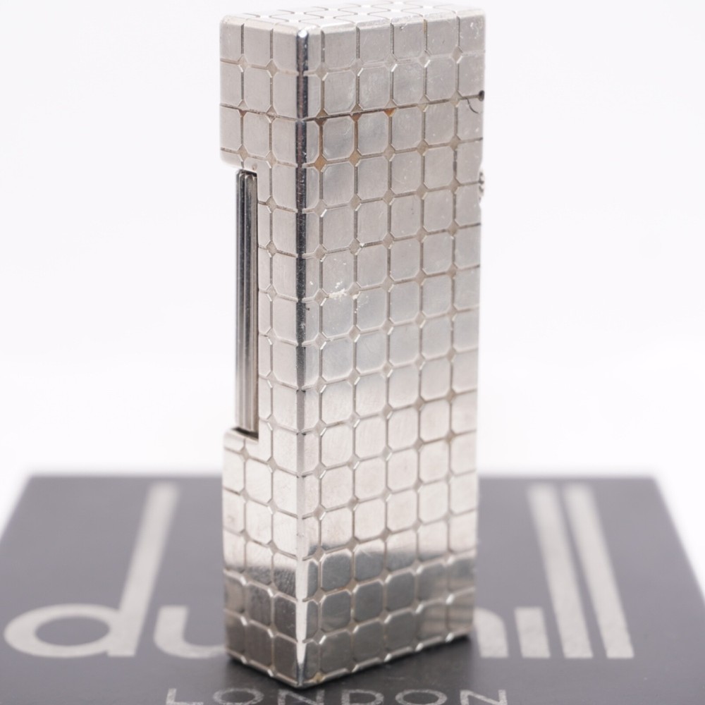 Dunhill Lighter Silver Pave Pattern with Accessories - Ultrasonically Cleaned