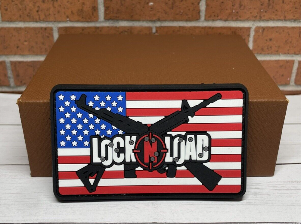 PVC Tactical Patch - Morale Lock N Load Patch - Hook Backed Assault Rifle Patch