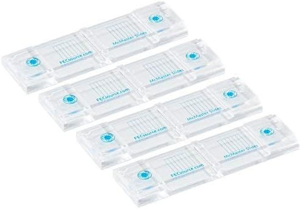 4 Mcmaster Method Microscope Slides, by , Fecal/Worm Egg Count for Parasites for