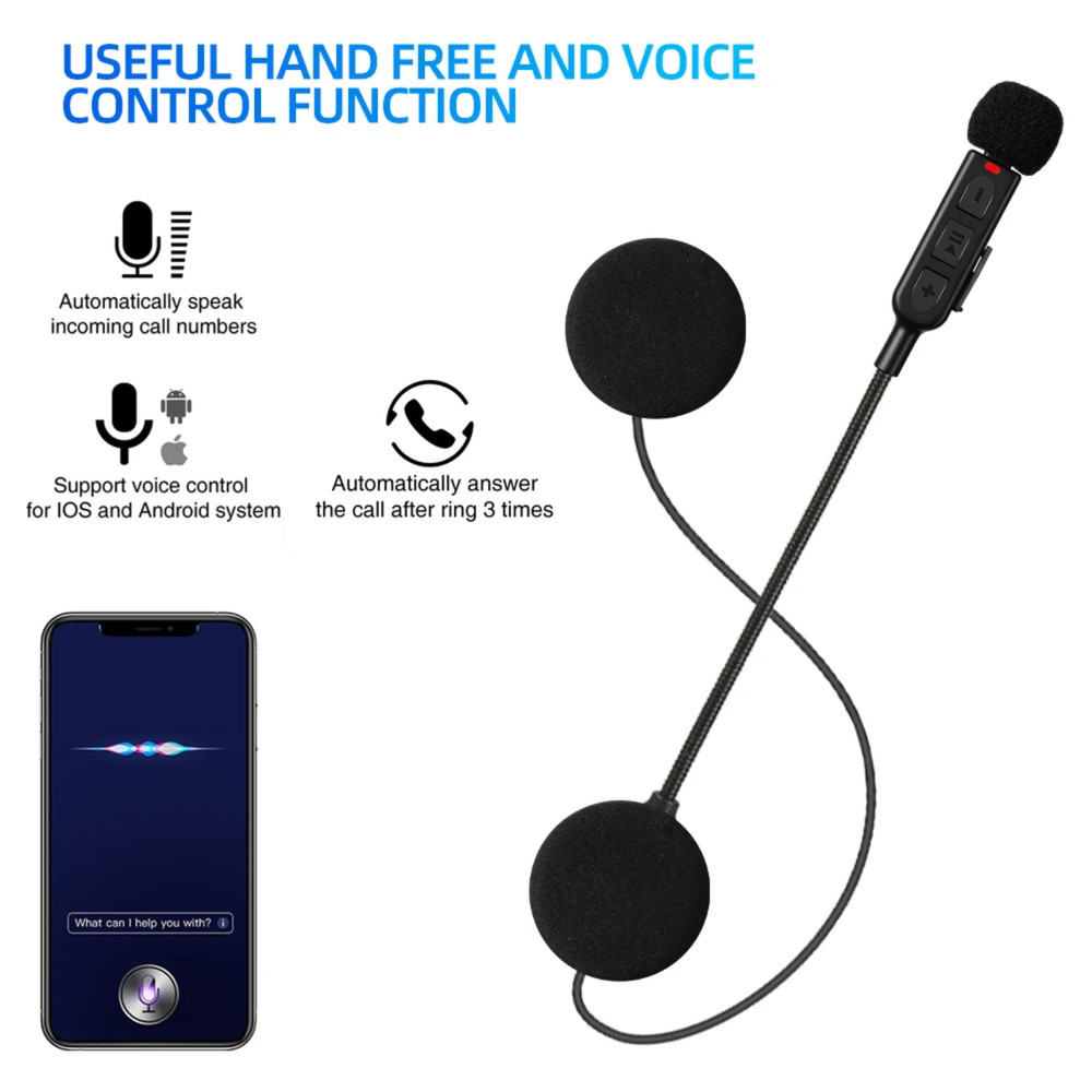 Motorcycle Helmet Bluetooth 5.3 Headset | Wireless Stereo Intercom | Hands-Free