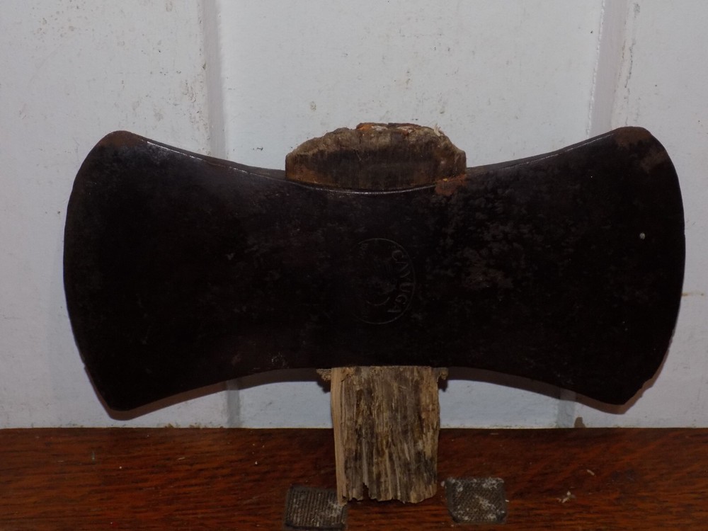 Vintage Cayuga Small Logo Double Bit Axe Head