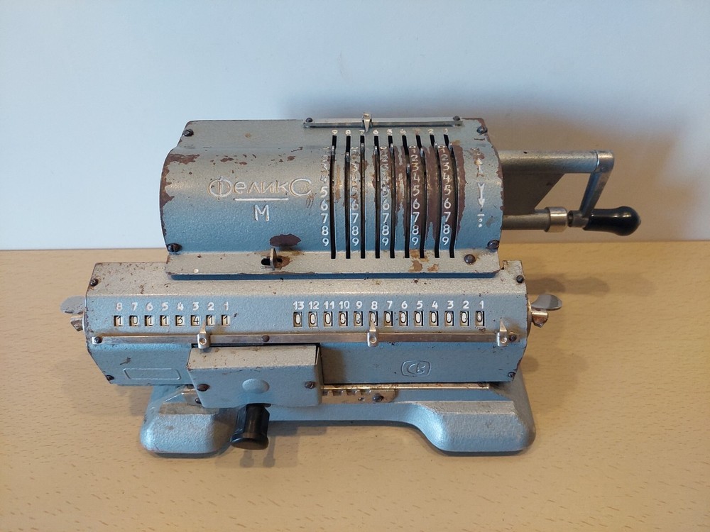 USSR Arithmometer Mechanical Calculator Felix. Soviet Original Adding Machine.