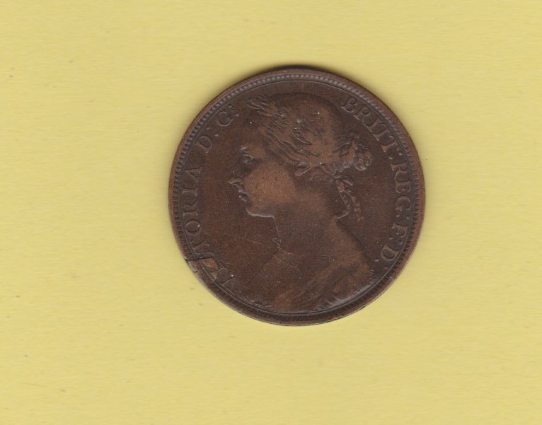 D149) 1893 ONE PENNY PLANCHE ERROR