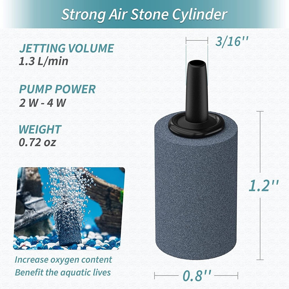 Aquarium Air Stone Bubble Diffuser - Tiny Size, Medium Bubbles, Easy to Use