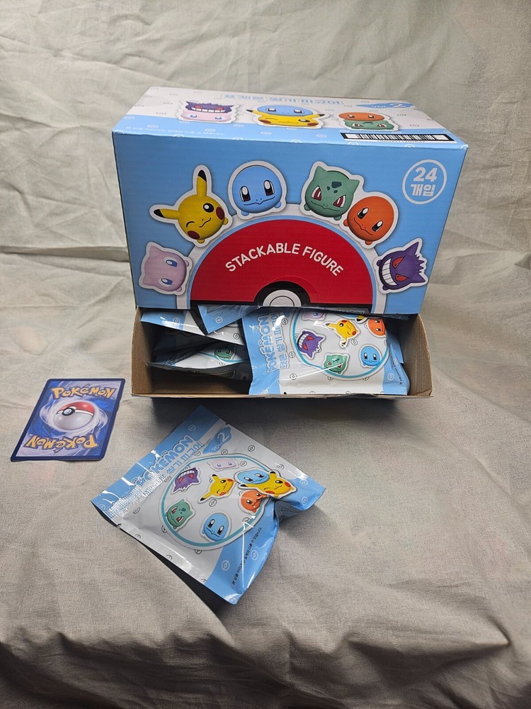 POKEMON Stackable FIGURE Set of 5 / Retail box Pikachu SQUIRTIE GENGAR MEW
