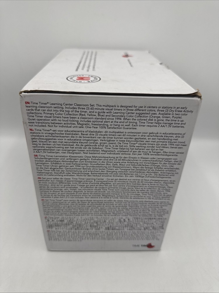 Time Timer 8 Inch Learning Center Classroom Set — 60 Minute Visual Timer for