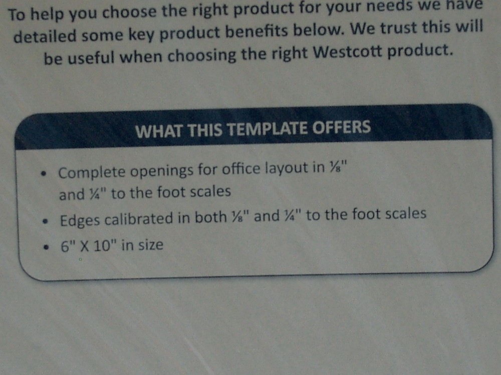 Westcott T-804 Office Layout Template