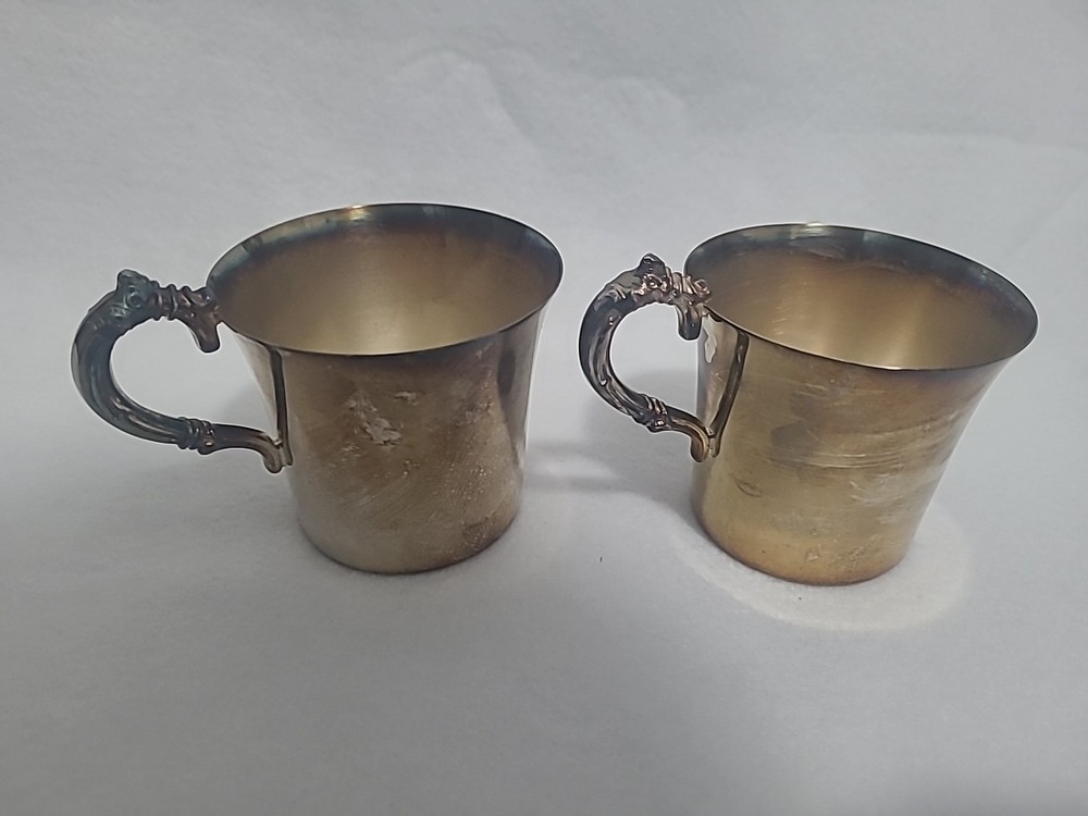 Wallace Silverplate Set Of 2 Cups With Handle
