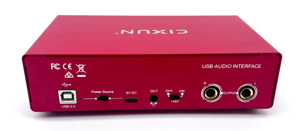 Cixun 2 Channels Low Latency USB Audio Interface: Plug And Play