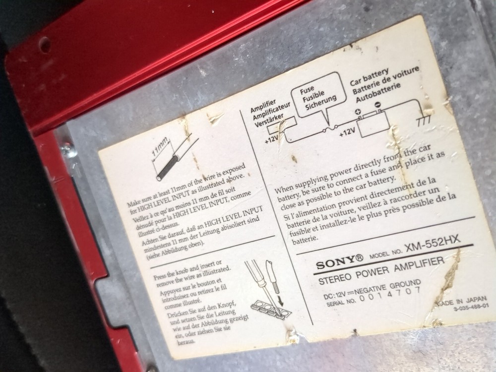 Sony XM-552HX amplifier old school