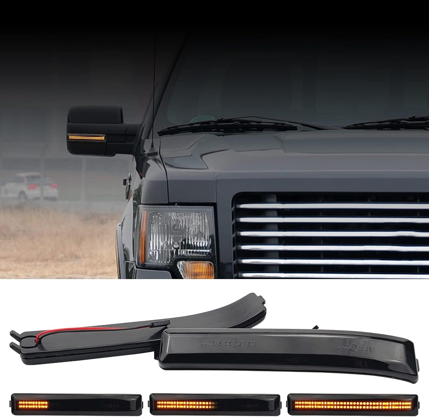 LED Side Mirror Sequential Turn Signal Light Lamp For Ford 2009-2014 F150 F-150