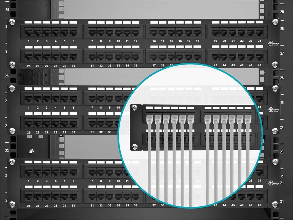 Monoprice 48-port Cat6 Patch Panel, 110 Type (568A/B Compatible)