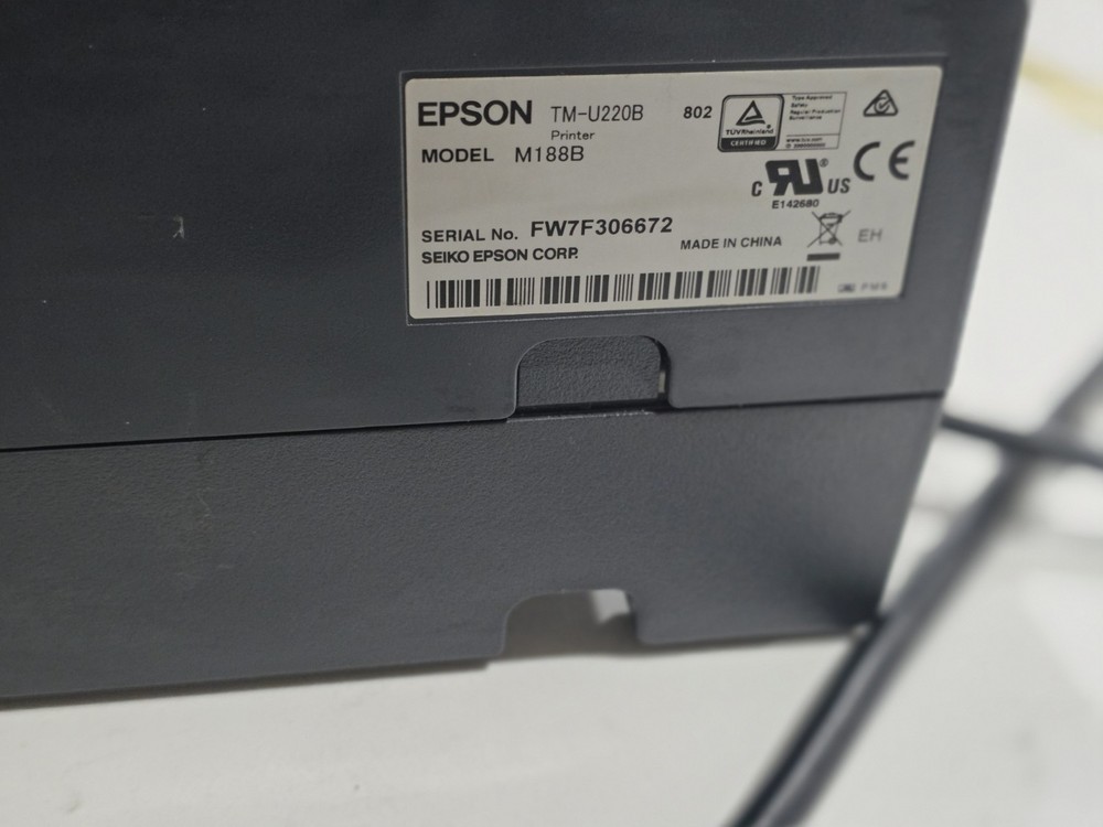 Epson TM-U220B M188B Impact Receipt Printer Ethernet POS Tested