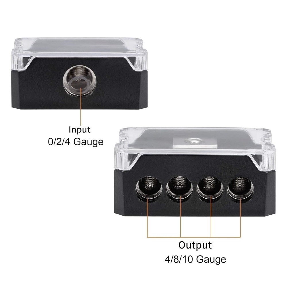 4-Way Power Distribution Block for Car Amplifier